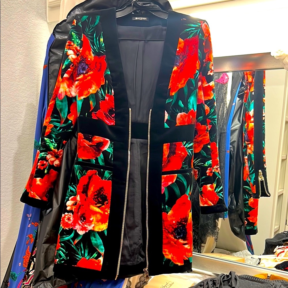 Balmain Floral Velvet dress or Jacket